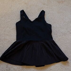 Lululemon Black Sleeveless Peplum Top shelf bra